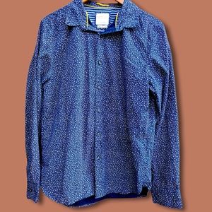 Denim & Flower Navy Floral Button Down Size L